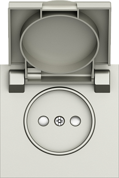 Donel S08 шампань накладка для розетки без заземления, с крышкой, 16A 250 В~, серия DB