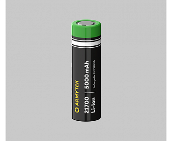 Аккумулятор 21700 Li-Ion 5000 мАч незащищенный Armytek Аккумулятор 21700 Li-Ion 5000 мАч незащищенный Armytek