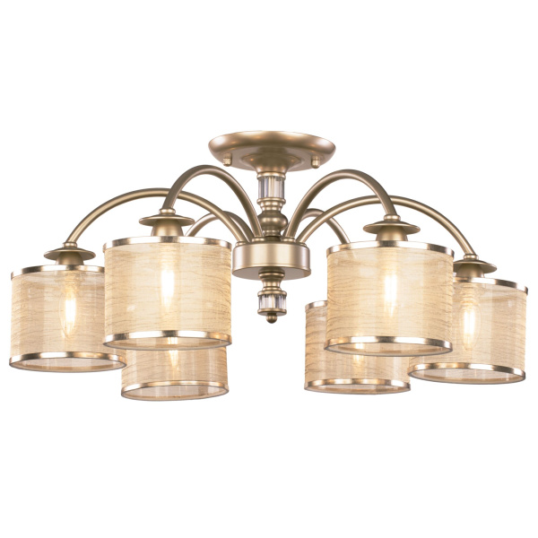 Потолочный светильник 6*E14 40Вт Матовое Золото IP20 Ksenia FR2539CL-06G Freya