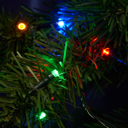 Св/д гирлянда Feron CL03 лин.4м +1.5м 230V мультиколор, с контроллером, зеленый шнур