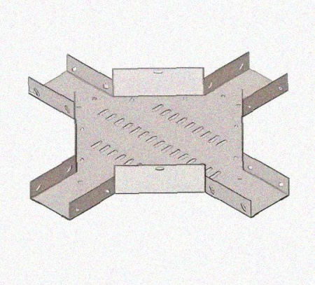 Лоток крестообразный перфорированный КМ 400х80 УТ1,5, оцинкованный лист S1,0