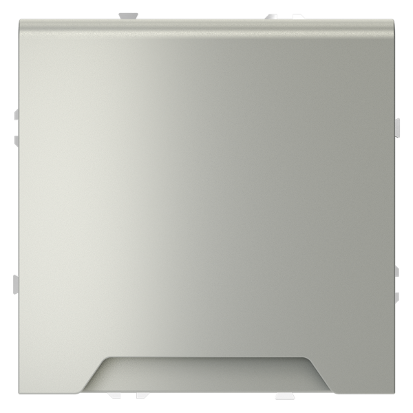 Розетка встраиваемая Voltum S70 с заземлением, защитными шторками и крышкой 16А, (сталь)