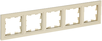 BRITE Рамка 5-мест. РУ-5-БрКр беж. IEK