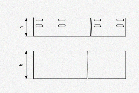Лоток глухой ЛМГ 400х150х2000 УТ1,5, оцинкованный лист, S1,0