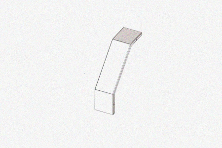 Крышка лотка КЛС 150х65-90 УХЛ1 для поворота трассы вниз на 90, оцинкованный лист S1,0