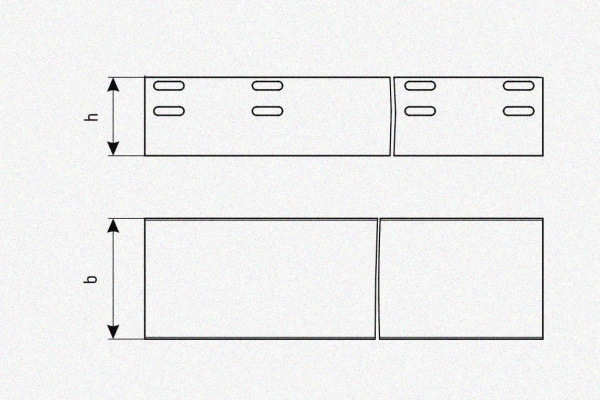 Лоток глухой ЛМГ 400х150х2000 УТ1,5, оцинкованный лист, S1,0