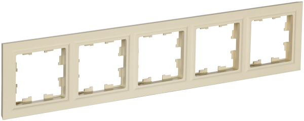 BRITE Рамка 5-мест. РУ-5-БрКр беж. IEK