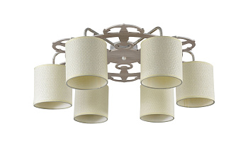 Потолочный светильник 6*E14 40Вт Белый с Золотом IP20 Timone FR5100-CL-06-WG Freya