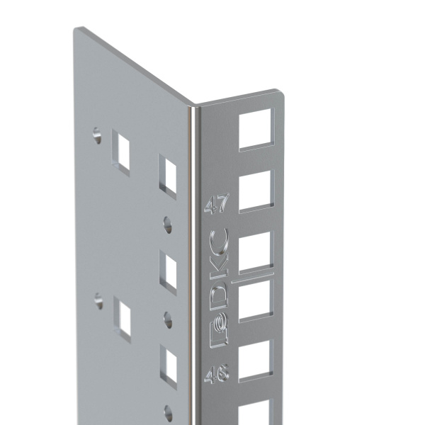 Вертикальные монтажные профили 47U, "L" для напольных 19" IT-корпусов ДКС серии CQE, 2шт DKC