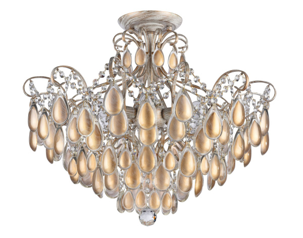 Люстра 6*E14 40Вт Белый с Золотом IP20 Chabrol FR2302-CL-06-WG Freya