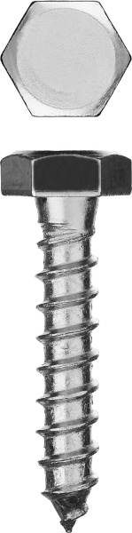 Шурупы ШДШ с шестигранной головкой (DIN 571), 30 х 6 мм, 120 шт, ЗУБР