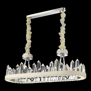 Люстра подвесная Молочный, Хром/Прозрачный LED 1*110Вт 4000К WE456.09.103 WERTMARK