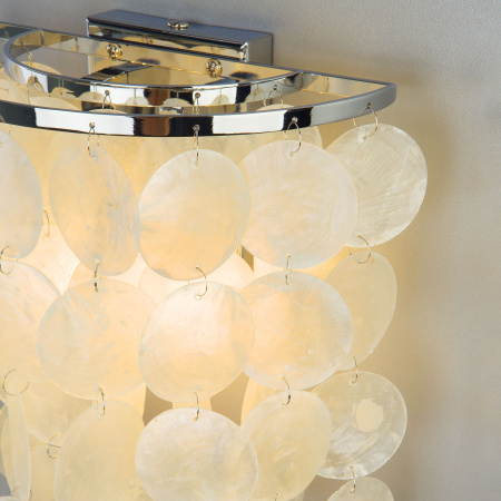 Бра с перламутром 2*E14 60Вт хром IP20 Sandra (60084/2 хром) Eurosvet