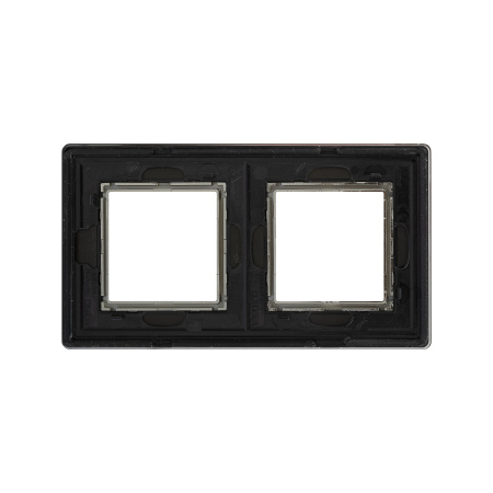 Рамка из алюминия, "Avanti", черная, 2 поста (4 мод.) DKC