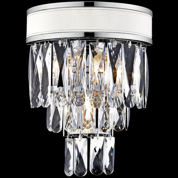 Бра Белый, Хром/Прозрачный E14 3*40Вт WE136.03.101 WERTMARK