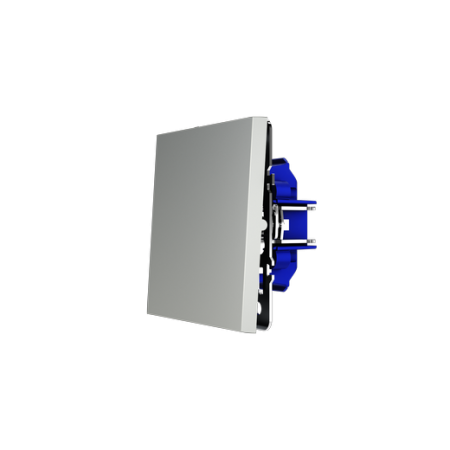 Выключатель с самовозвратом встраиваемый Voltum S70 одноклавишный 10А, (сталь)