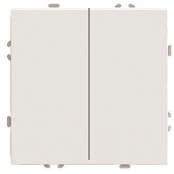 Переключатель 2-клавишный (механизм), 250В, 10А, серия Эмили, RSW10-5107-08, кашемир, soft touch