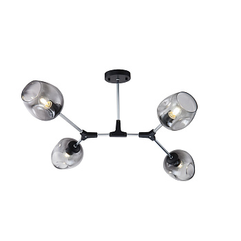 Потолочный светильник 4*E27 60Вт Черный IP20 Desi FR5006CL-04B Freya