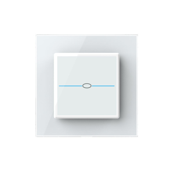 Сенсорный выключатель Quadro 1 клавиша 1 пост Белый Livolo