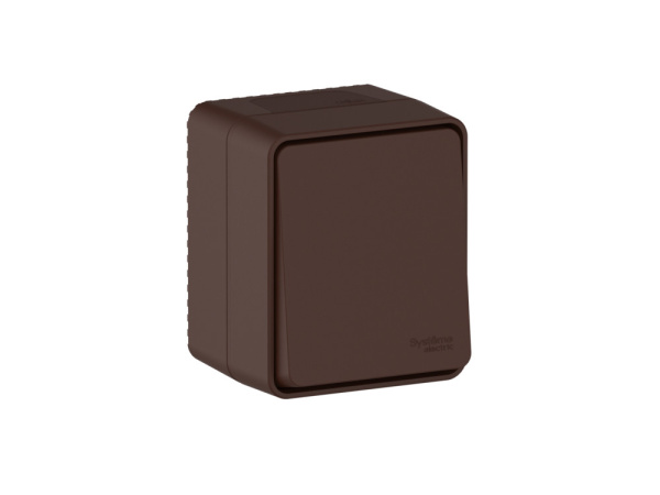 AtlasDesign PROFI IP54 О/У 1-клавишный ВЫКЛЮЧАТЕЛЬ 10 АХ, КОРИЧНЕВЫЙ Systeme Electric