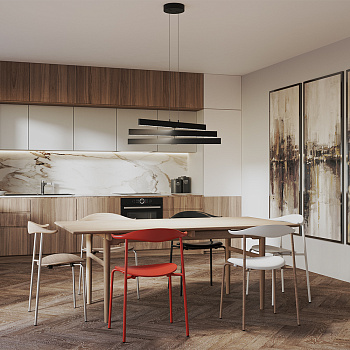 Подвесной светильник 3*LED 48Вт Черный IP20 Origami MOD163PL-L38B4K Maytoni