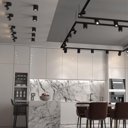 Св-к накл.св/д IP20 LED 25W 4000K 2200Лм 100-265V GRODA черный NOVOTECH