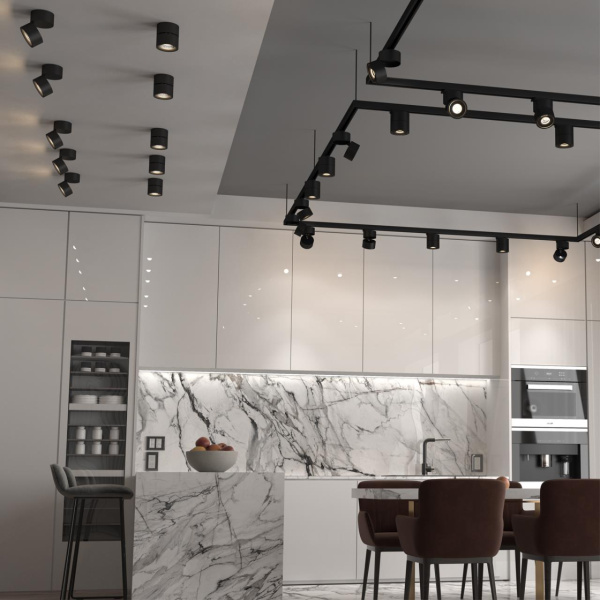 Св-к накл.св/д IP20 LED 25W 4000K 2200Лм 100-265V GRODA черный NOVOTECH