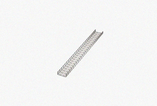 Лоток замковый перфорированный ЛМЗ 100х65х2500 УТ1,5, оцинкованный лист, S1,0