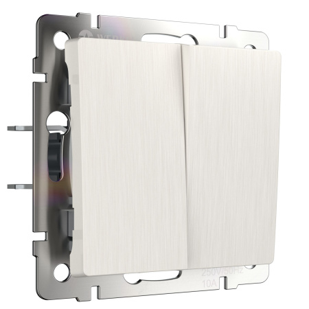 Встраиваемые механизмы Выключатель СУ 2-кл. 10А перламутр рифленый IP20 Werkel