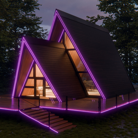 17-49 Светодиодный неон 220В, 6Вт/м, RGB, smd 5050, 80д/м, 10*18мм, 50м, IP65 APEYRON