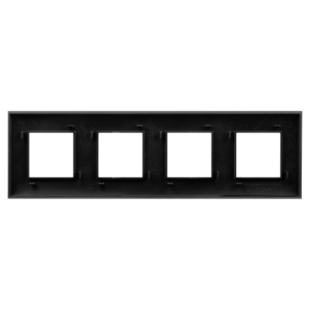 Рамка "Avanti", "Черный матовый", 4 поста (8 мод.) DKC