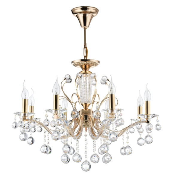 Люстра 8*E14 40Вт Золото IP20 Marlin FR1130-PL-08-G Freya