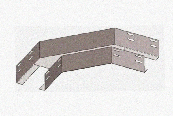 Лоток угловой перфорированный КГ 100х100-90 УТ1,5 оцинкованный лист S0,8 мм