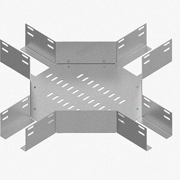 Лоток крестообразный перфорированный КМ 600х50 УТ1,5, оцинкованный лист S1,5