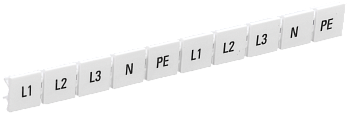 Маркеры для КПИ-10мм2 с символами "L1, L2, L3, N, PE" IEK