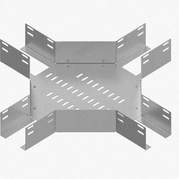 Лоток крестообразный перфорированный КМ 600х50 УТ1,5, оцинкованный лист S1,5