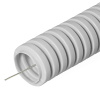 Труба гофрированная ПВХ серая с/з d20 мм (50м/уп) Строитель