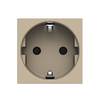 Zenit Механизм розетки без лицевой панели СУ 1 м. с/з с защ.штор. 16А шампань IP21 N2288 CV ABB