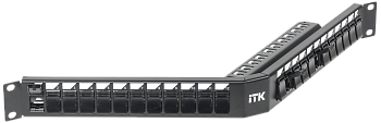 ITK 1U модульная патч-панель FTP 24 порта экранированная V-типа