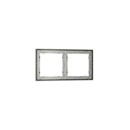 Рамка пластиковая Voltum S70 на 2 поста, (сталь)