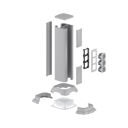 Алюминиевая колонна 0.5 м, цвет темно-серебристый металлик DKC