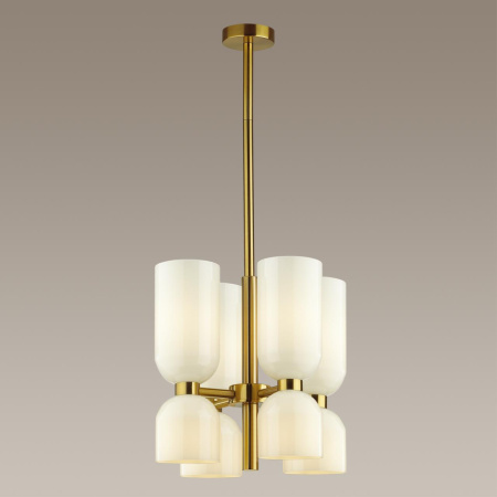 Люстра E14 8*60W ORINOCO бронзовый/белый ODEON LIGHT