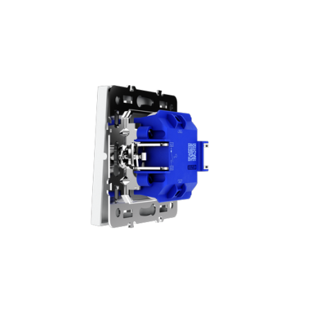 Выключатель встраиваемый Voltum S70 одноклавишный 10А, (белый матовый)