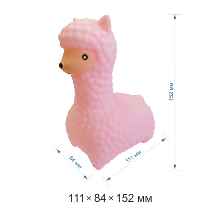 NL-13 Светодиодный ночник "Лама", розовый, 3хLR44, акрил, 111х84х152мм APEYRON