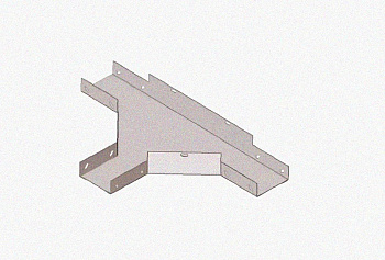 Лоток тройниковый замковый глухой ОТЗГ 50х50 УТ1,5, оцинкованный лист S1,0