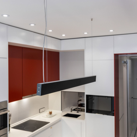 Линейный светодиодный подвесной односторонний светильник 20Вт 3000К черный IP20 (a042948) Elektrostandard Pro