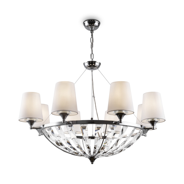 Подвесной светильник 8*E14 40Вт Хром IP20 Pantheon H021PL-08CH Maytoni