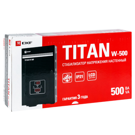 Стабилизатор напряжения настенный TITAN W-500 PROxima EKF