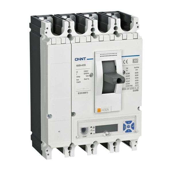 Выключатель автоматический NM8N-400C EM 4П 400А 36кА с электр. расцепителем, LCD CHINT