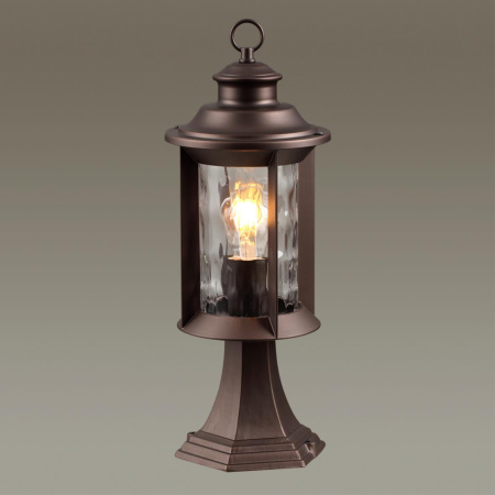 Ландшафтный св-к на столб E27 1*60W IP44 MAVRET темно-коричневый/стекло ODEON LIGHT